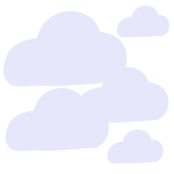 many white clouds of various sizes 